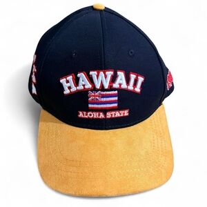 Hawaii “Aloha State” Snapback Cap – Black & Gold/Yellow